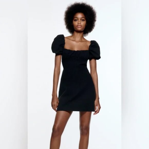 Zara Dresses & Skirts - ✨SOLD✨ Zara Linen Blend Black Dress